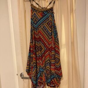 Colorful Geometric Print Dress